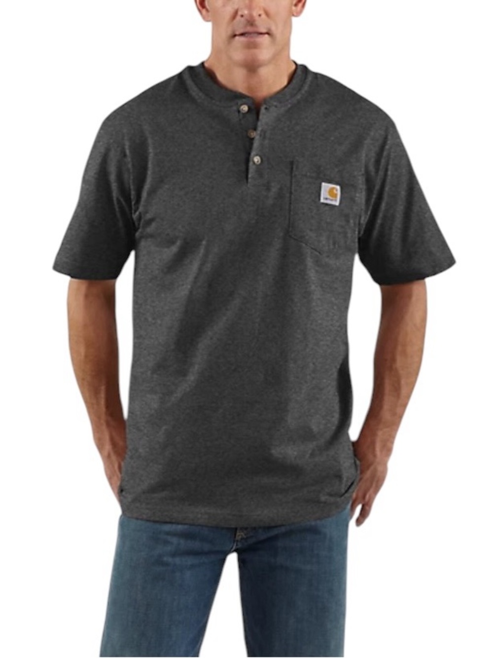 🌟NWT🌟 Carhartt K84 Loose Fit Heavyweight Short-Sleeve Pocket Henley T-Shirt
